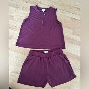 Lou and Grey lounge tank and shorts EUC